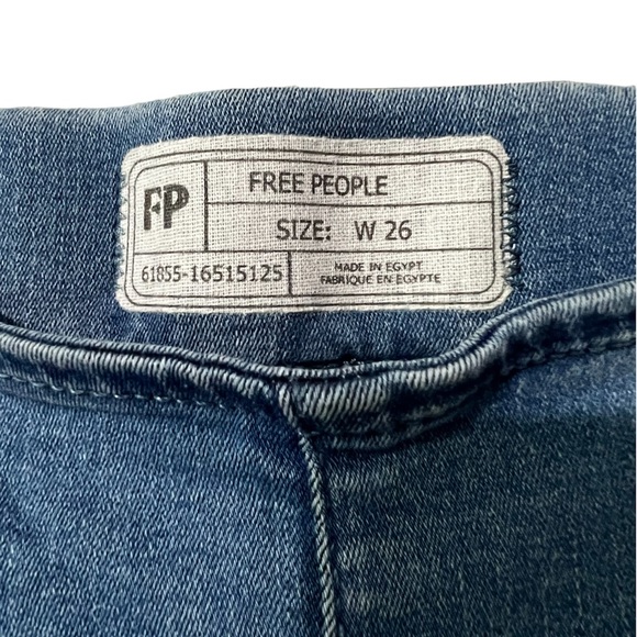 Free People High Waisted Pull on Skinny Jeans Size 26 - Picture 6 of 6